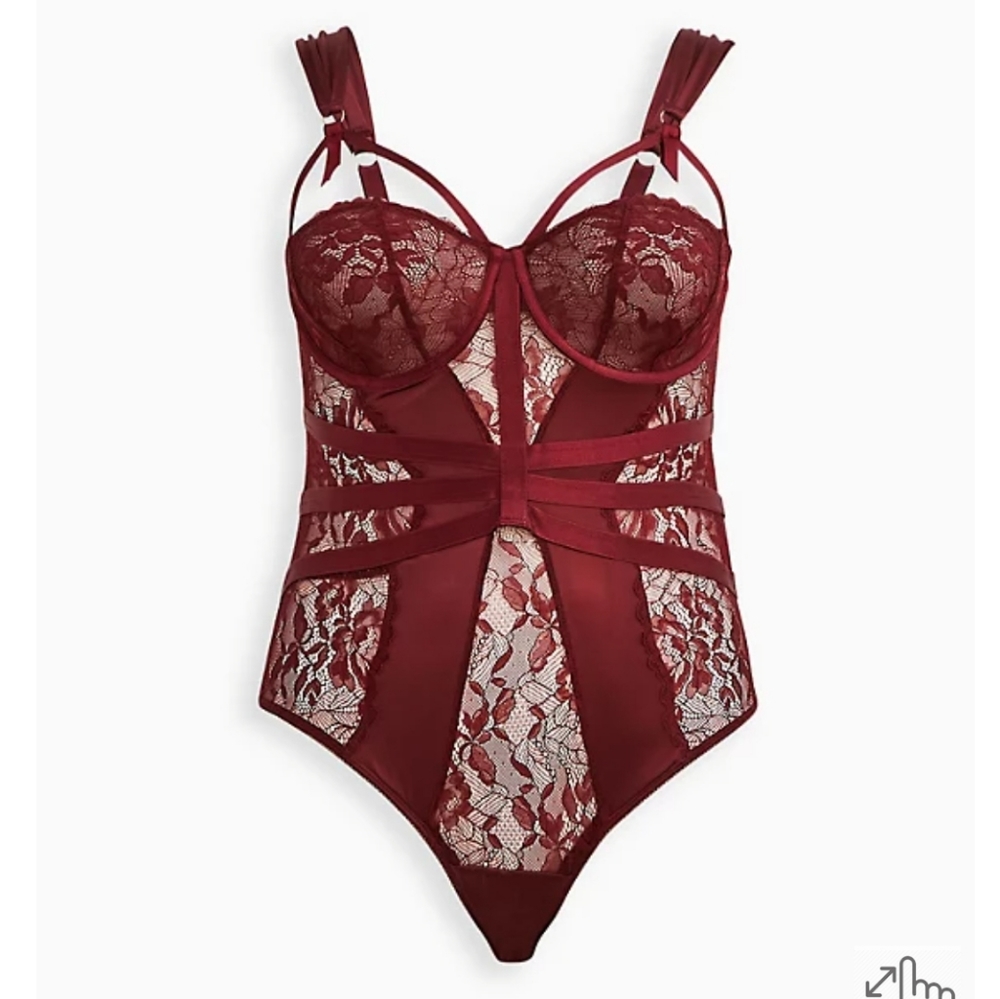 Torrid Satin & Lace Bodysuit